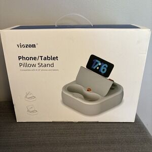 Viozon Tablet Pillow Stand Phone Light Grey TikTok Bed Desk Holder New